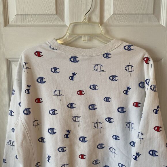 Vintage 90’s Champion Reverse Weave Sweatshirt Men’s Medium Spell Out Pullover - Picture 10 of 13